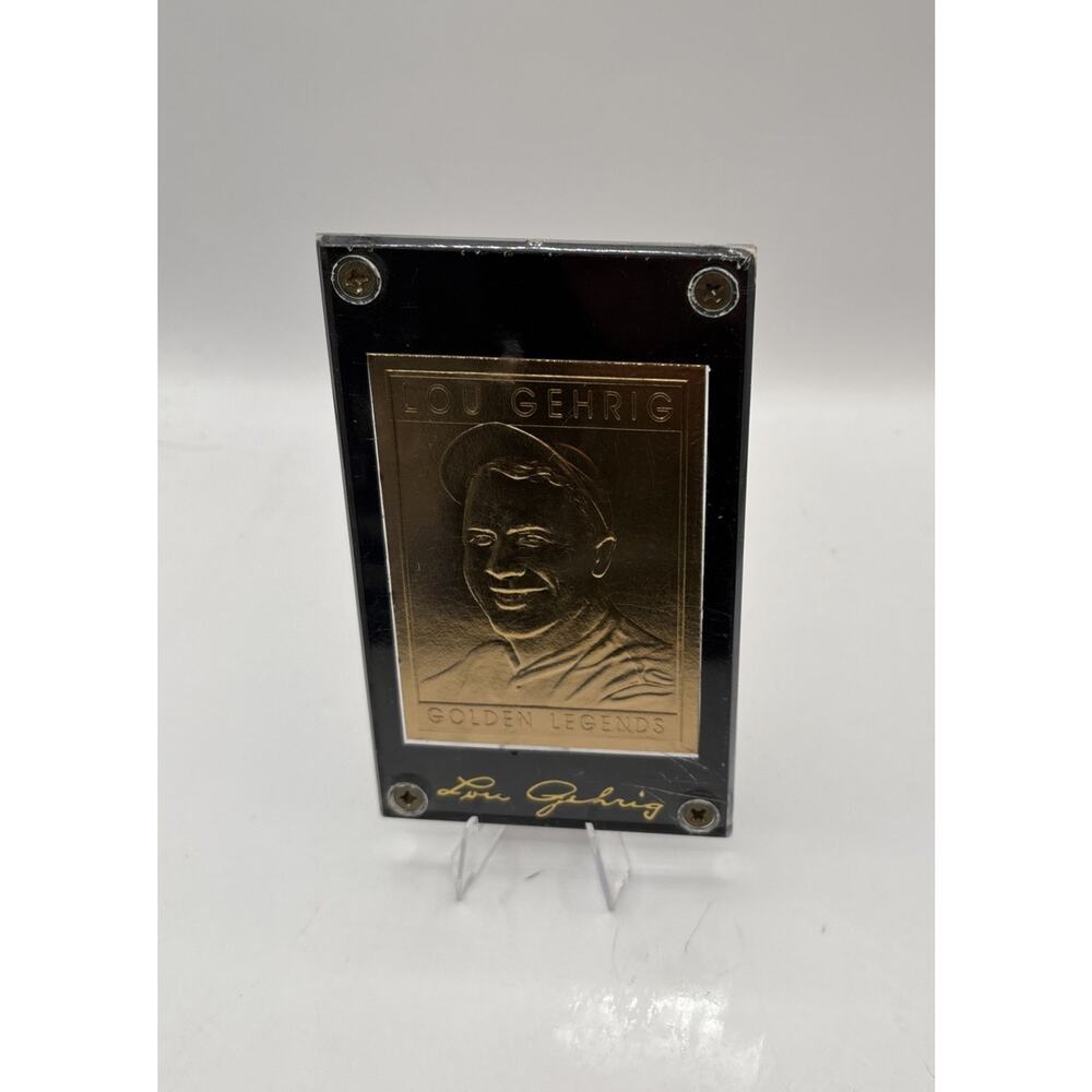 1994 Golden Legends Limited Edition 22K Gold Card- Lou Gehrig, New York Yankees.